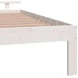  Posteljni okvir bel iz trdnega lesa 120x190 cm 4FT, (20645595) | Shoptok.si