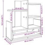  Organizator za stol bijeli 49 x 20 x 52 5 cm konstruirano drvo | shoptok.hr