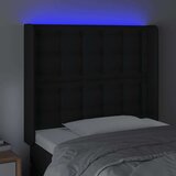  Uzglavlje crno 103x16x118/128 cm od umjetne kože | shoptok.hr