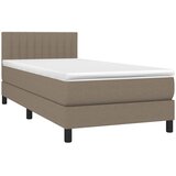  Krevet s oprugama i madracem smeđesivi 100 x 200 cm od tkanine | shoptok.hr
