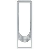 vidaXL Stojalo za revije srebrno 35x15x45 cm jeklo | Shoptok.si