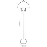 Brilagi Tiffany vitražna stojeća lampa IVORY SMOOTH 2xE27/60W/230V Slike