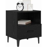 vidaXL Nočna omarica s predalom 2 pcs Črni hrast 40 x 35 x 47.5 cm | Shoptok.si