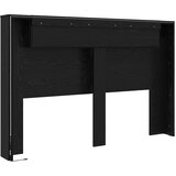  Krevetna ploča s LED-om Zidne Crni Hrast 160 x 16,5 x 103,5 cm | shoptok.hr