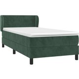vidaXL Box spring krevet s madracem tamnozeleni 100x200 cm baršunasti | shoptok.hr