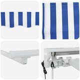  Električna retraktabilna tenda Plava i bijela 5 x 3 m | shoptok.hr