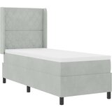  s opruga kutije Svijetlo siva 80 x 200 cm Baršun | shoptok.hr