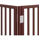  Vrata za pse s vratašcima 8 panela sklopiva 640 cm drvo topole Smeđa 80 x 90 x 2 cm | shoptok.hr