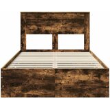  Krevetna konstrukcija s ladicama Dimljeni hrast 135 x 190 cm | shoptok.hr