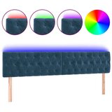  Posteljno vzglavje temno modro 180x7x78/88 cm žamet, (20938384) | Shoptok.si