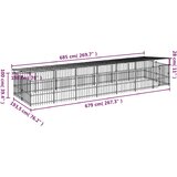  Vanjski kavez za pse s krovom čelični 13,14 m² | shoptok.hr