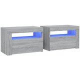 Maison Chic Dvo delni komplet Nočne omarice - Nočne mize LED siva sonoma 60x35x40 cm, (21687722) Cene
