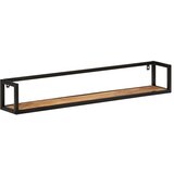  The living store stenske police 2 kosa 110x17x17 cm trden mangov les in železo - stenska polica, (21499553) | Shoptok.si