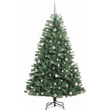 vidaXL Umetno Zložljivo Božično Drevo Zelena 240 cm PVC in kovina | Shoptok.si
