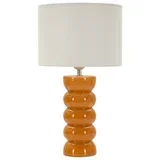 Senf žuta/bijela stolna lampa keramička s tekstilnim sjenilom (visina 46 cm) Torr –