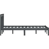  Posteljni okvir siv iz borovine 200x200 cm, (20647842) | Shoptok.si