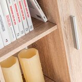 vidaXL Stenska enota za TV z LED osvetlitvijo sonoma hrast | Shoptok.si