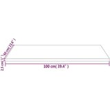  Ploča za stol 100 x 60 x 2 5 cm od masivne borovine pravokutna | shoptok.hr