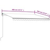 Tenda na automatsko uvlačenje 400 x 350 cm antracit | shoptok.hr