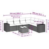  7-dijelni set vrtnih sofa od poliratana s jastucima smeđi | shoptok.hr