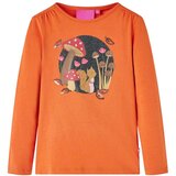  Dječja majica s dugim rukavima tamnonarančasta 92 | shoptok.hr