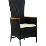  3-dijelni vrtni blagovaonski set s jastucima crni | shoptok.hr