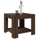  Stolić za kavu LED smeđa boja hrasta 53x53x45 cm drveni | Eponuda.ba