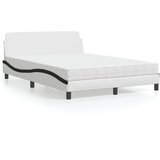 vidaXL Krevet s madracem bijeli i crni 140 x 190 cm od umjetne kože | shoptok.hr
