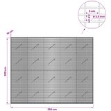  Gabion s žicom debljine 3,5 mm i mrežom 5x2,5 cm 250x10x200 cm | shoptok.hr