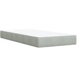 Box spring krevet s madracem svjetlosivi 90x190 cm baršunasti | shoptok.hr