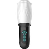 Funny Me First Class - rotirajući masturbator s umjetnim ustima (bijelo-crno) | shoptok.hr