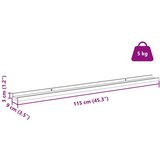  Polica na zidu s policom 2 pcs Bijeli mramor 115 x 9 x 3 cm | shoptok.hr