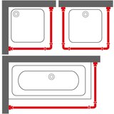Sealskin Komplet nosilcev za zaveso za prho Easy-Roll črn | Shoptok.si