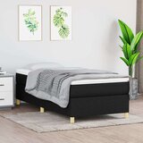  Box spring postelja z vzmetnico črna 100x200 cm blago, (20684494) Cene