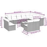  13-dijelni set vrtnih sofa s jastucima poliratan crni | shoptok.hr