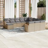  12-dijelni set vrtnih sofa s jastucima bež od poliratana | shoptok.hr
