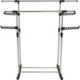 Kondela Premični obešalnik, nerjaveče jeklo/črna plastika, ALEXO | Shoptok.si