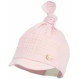 Jamiks Pamučna kapa za djecu boja: ružičasta, od tanke pletenine, pamučna
