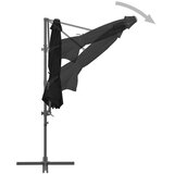  Konzolni vrtni suncobran s čeličnim stupom 300 cm crni | shoptok.hr