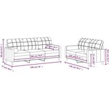 vidaXL 2-dijelni set sofa s jastucima svjetložuti od tkanine | shoptok.hr