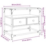 vidaXL TV ormarić sa staklenom površinom boja hrasta 60x35x51 cm drvo | shoptok.hr