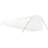  Staklenik s čeličnim okvirom bijeli 36 m² 18 x 2 x 2 m | shoptok.hr