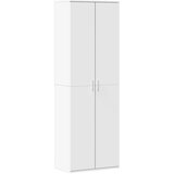  Visoka komoda bijela 60 x 35 x 180 cm od konstruiranog drva | shoptok.hr