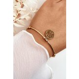 Kesi Women's steel string-on bracelet, gold Cene