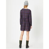 Koton Women's Navy Blue Plaid Dress | shoptok.hr