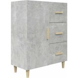  Komoda siva boja betona 69,5x34x90 cm od konstruiranog drva | shoptok.hr