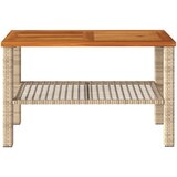  Vrtni stol bež 70 x 38 x 42 cm od poliratana i drva bagrema | shoptok.hr