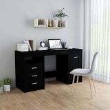  Radni stol crni 140 x 50 x 76 cm od iverice | shoptok.hr