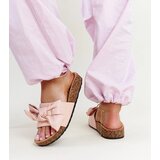 Gemre Pink cork-soled flip-flops with a bow Petresa | Shoptok.si