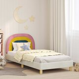  Krevet za djecu s uzglavljem Krema 90 x 200 cm Baršun | shoptok.hr